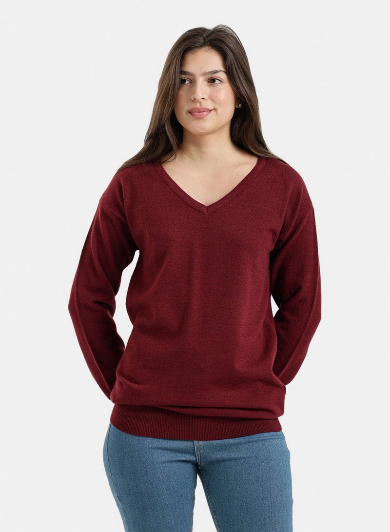 Carina V-Neck Knit Pullover - Image 1